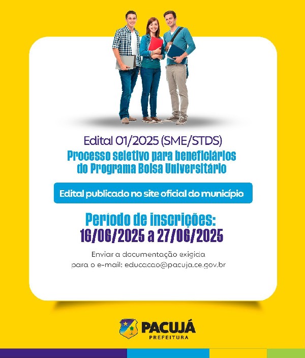 Atenção, estudantes universitários de Pacujá!